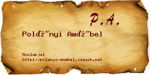 Polányi Amábel névjegykártya